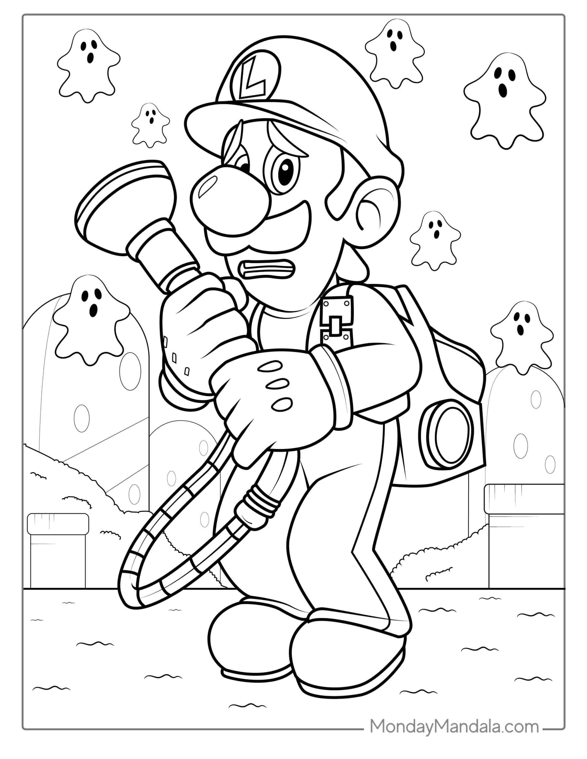 Luigi Coloring Page