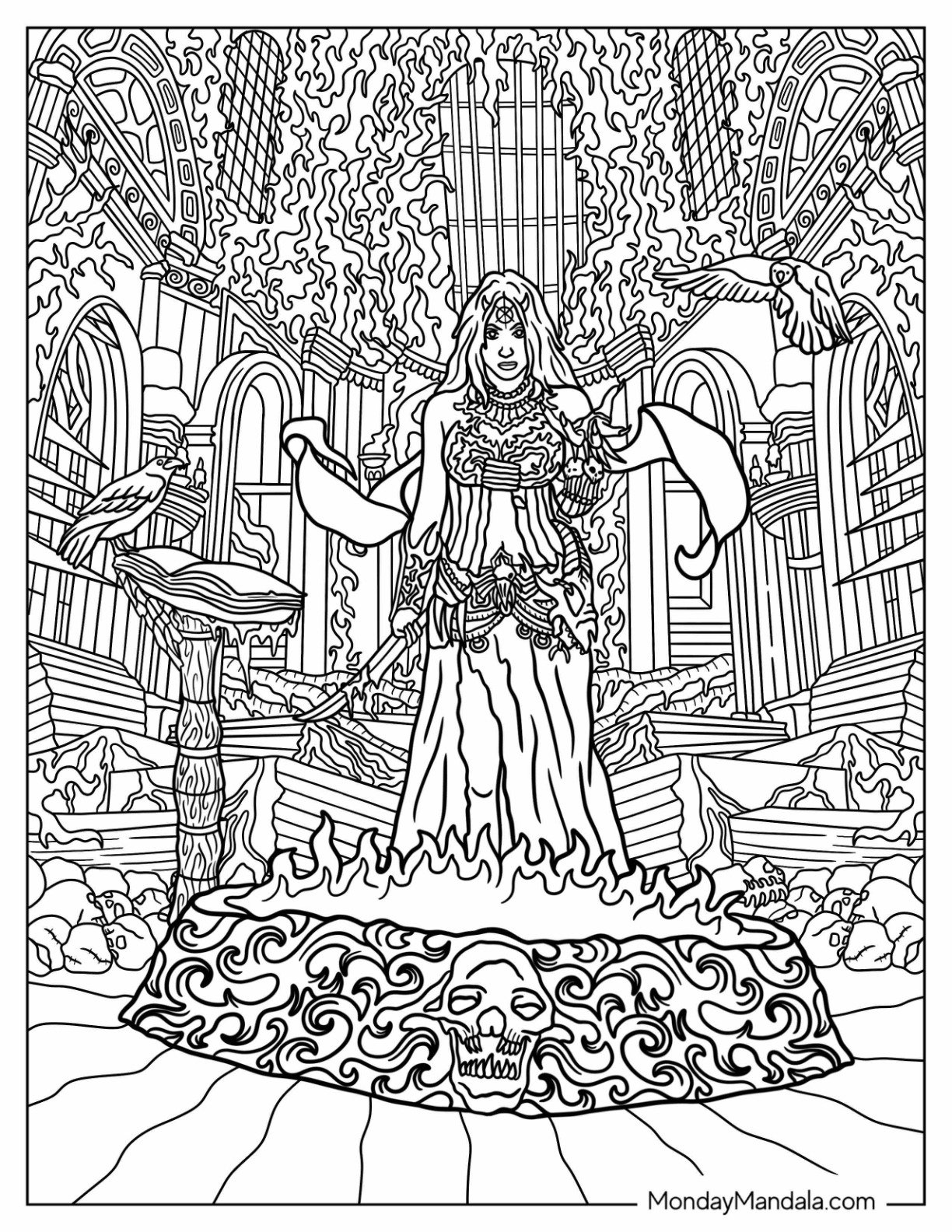 20 Fantasy Coloring Pages Free PDF Printables