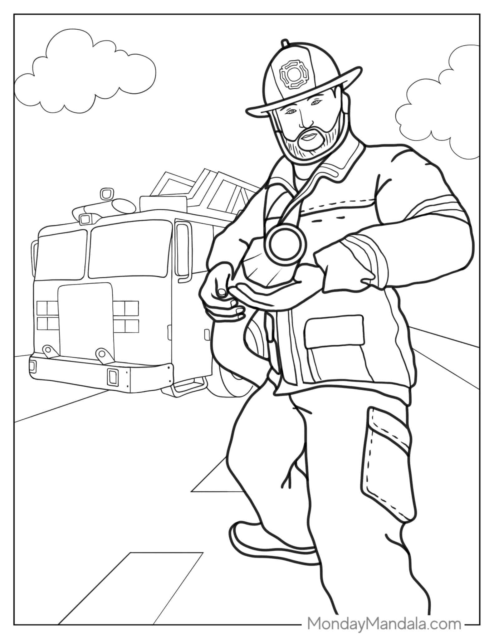 20 Firefighter Coloring Pages Free PDF Printables