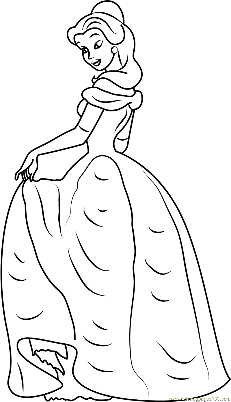 Belle Coloring Pages Free Printable