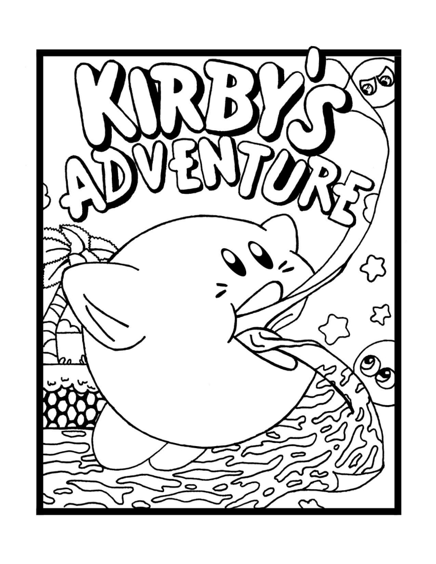 Kirby Coloring Page
