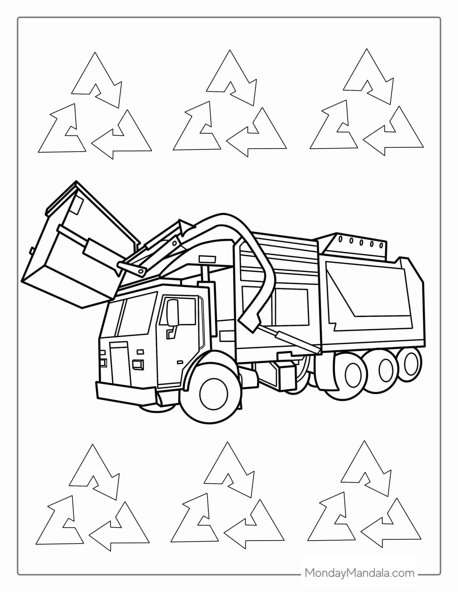 20 Garbage Truck Coloring Pages Free PDF Printables