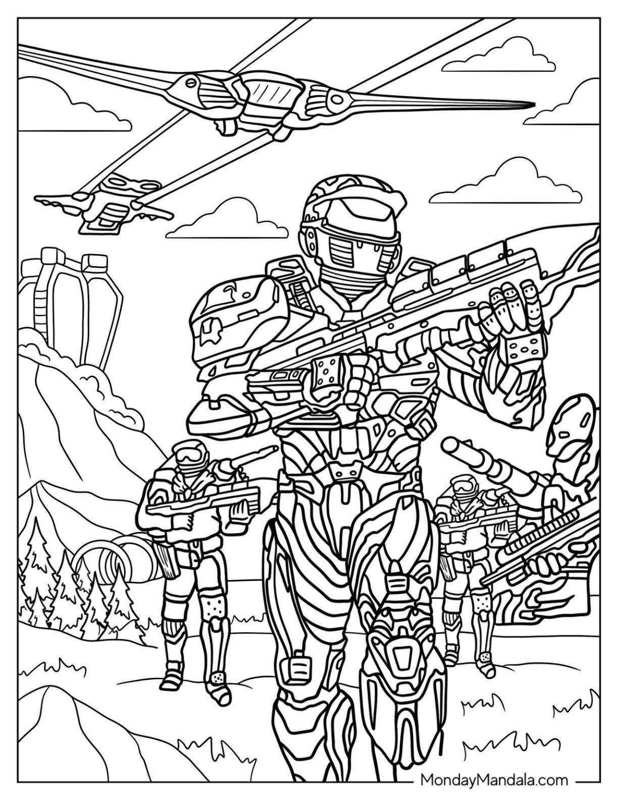 20 Halo Coloring Pages Free PDF Printables