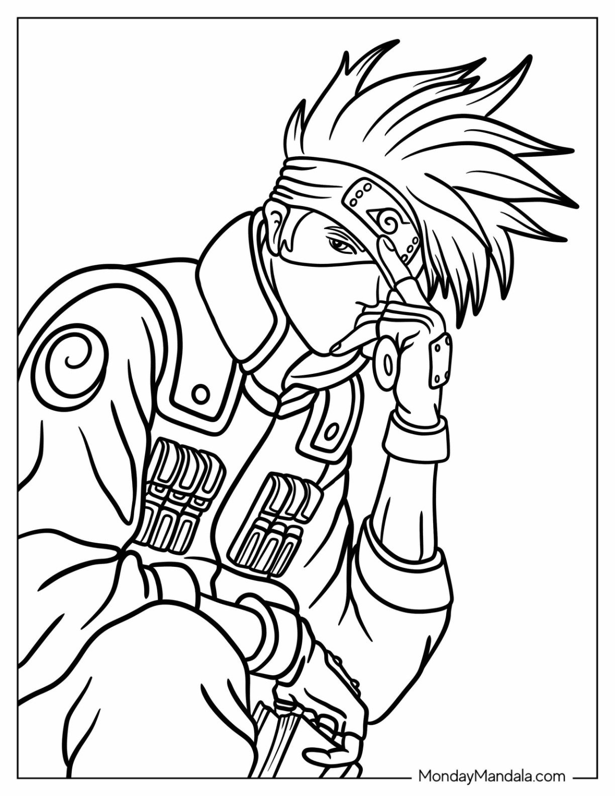 20 Kakashi Coloring Pages Free PDF Printables
