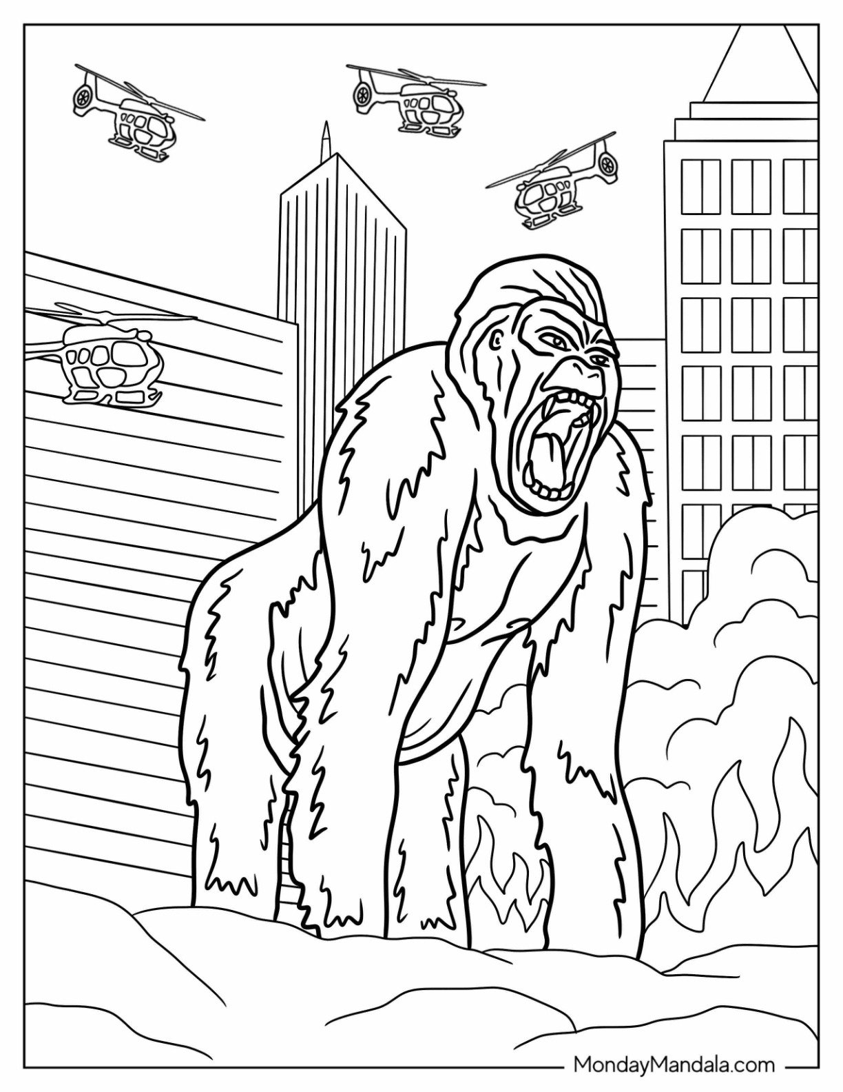 20 King Kong Coloring Pages Free PDF Printables