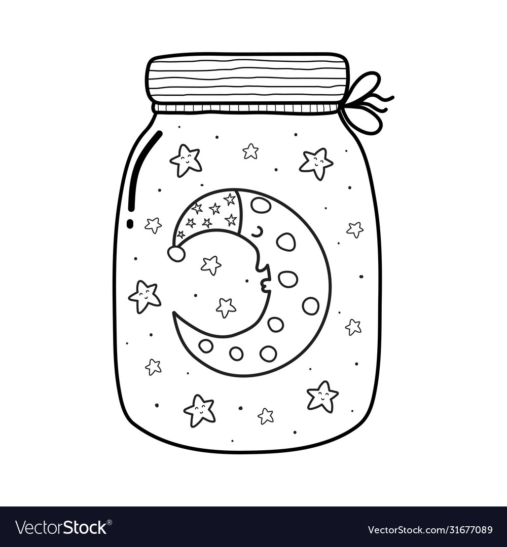 Mason Jar Coloring Page