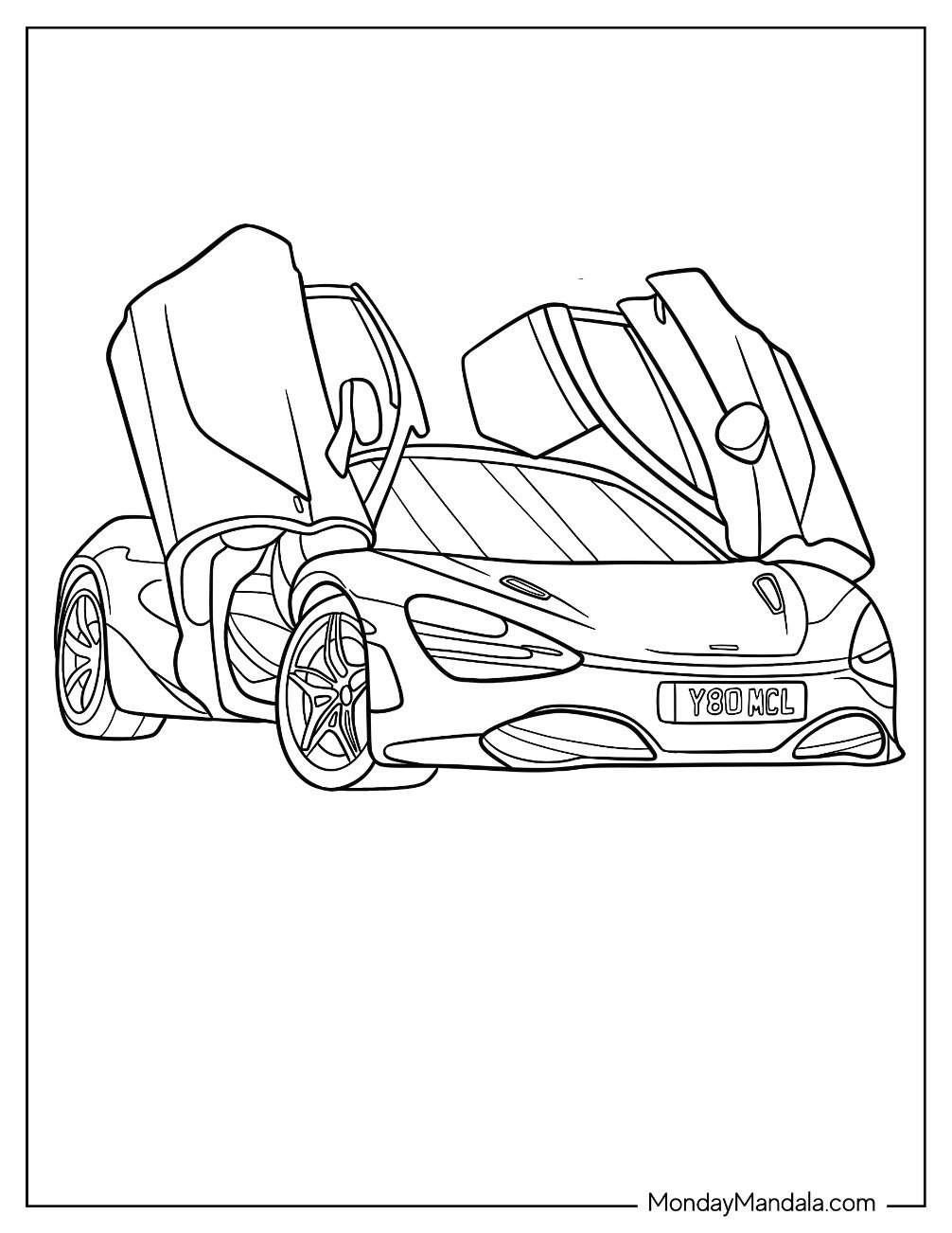 20 McLaren Coloring Pages Free PDF Printables