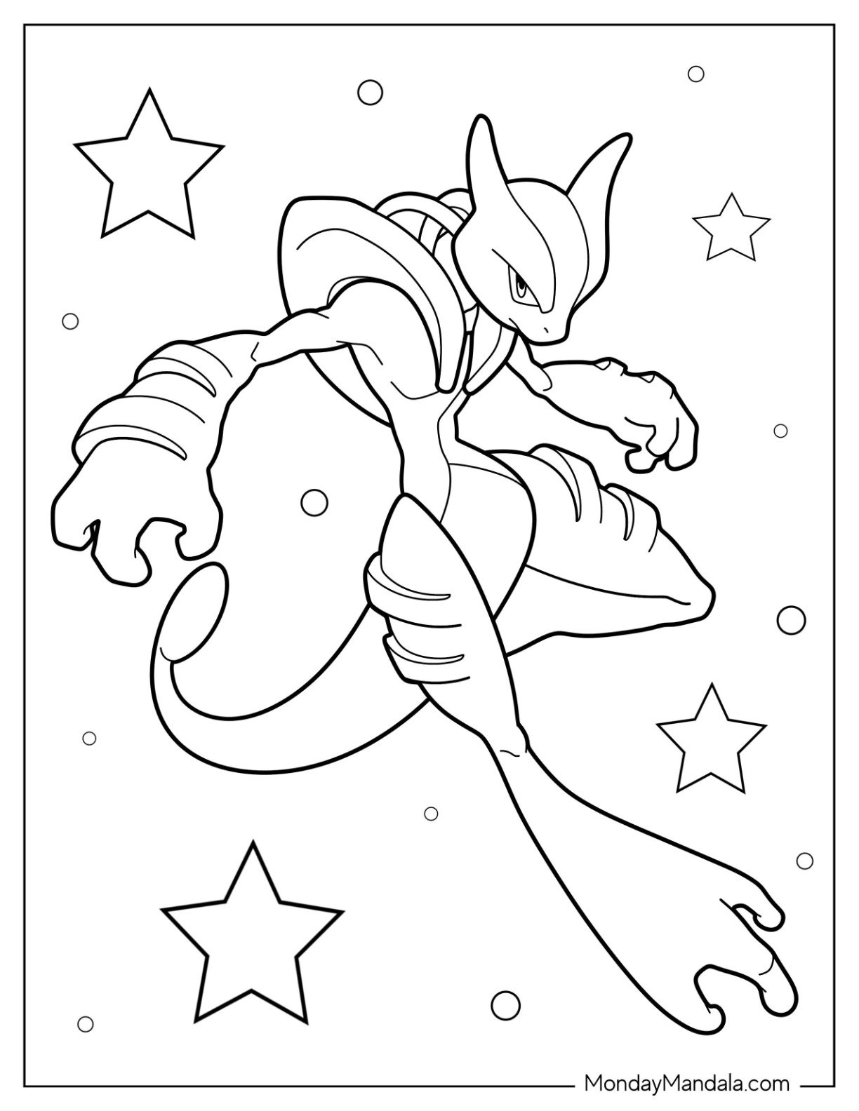 20 Mewtwo Coloring Pages Free PDF Printables
