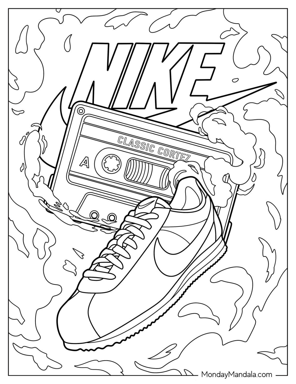 20 Nike Coloring Pages Free PDF Printables