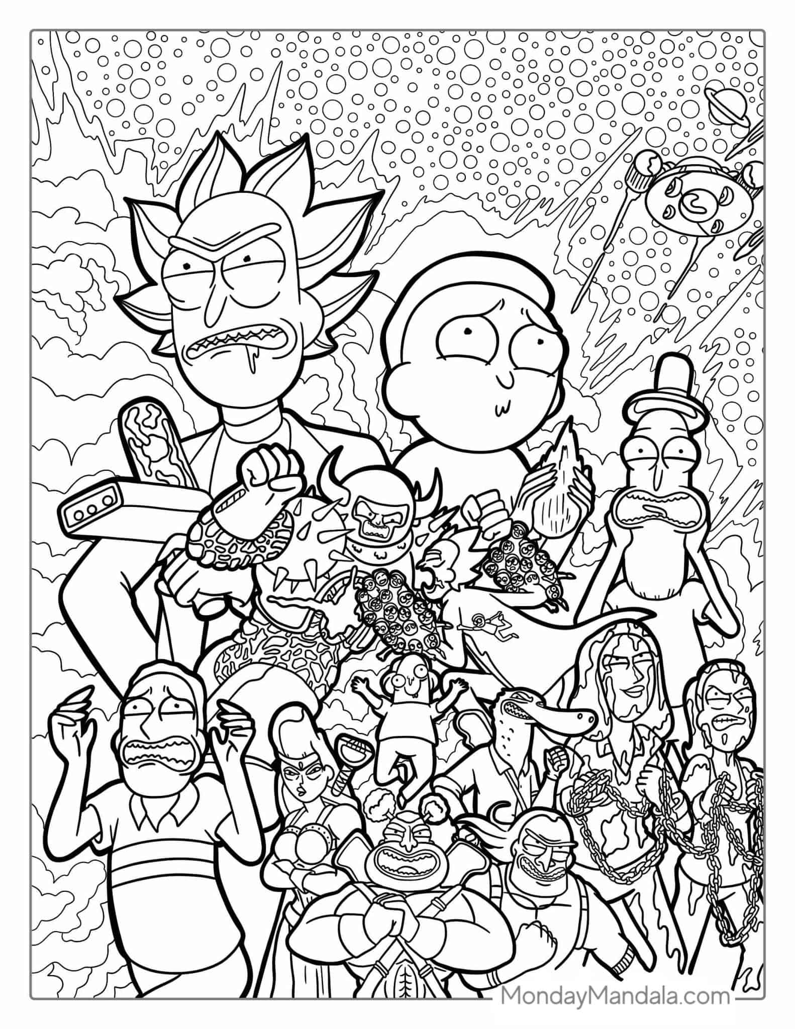 20 Rick And Morty Coloring Pages Free PDF Printables
