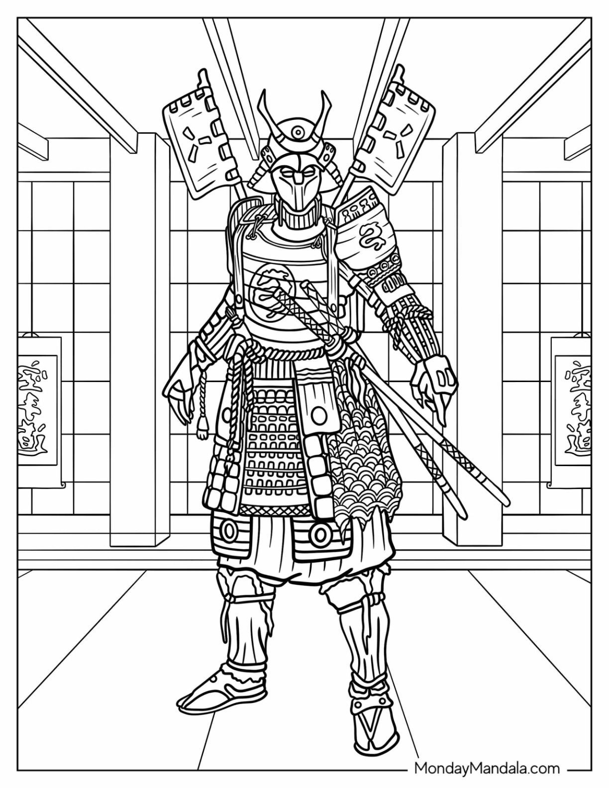 20 Samurai Coloring Pages Free PDF Printables