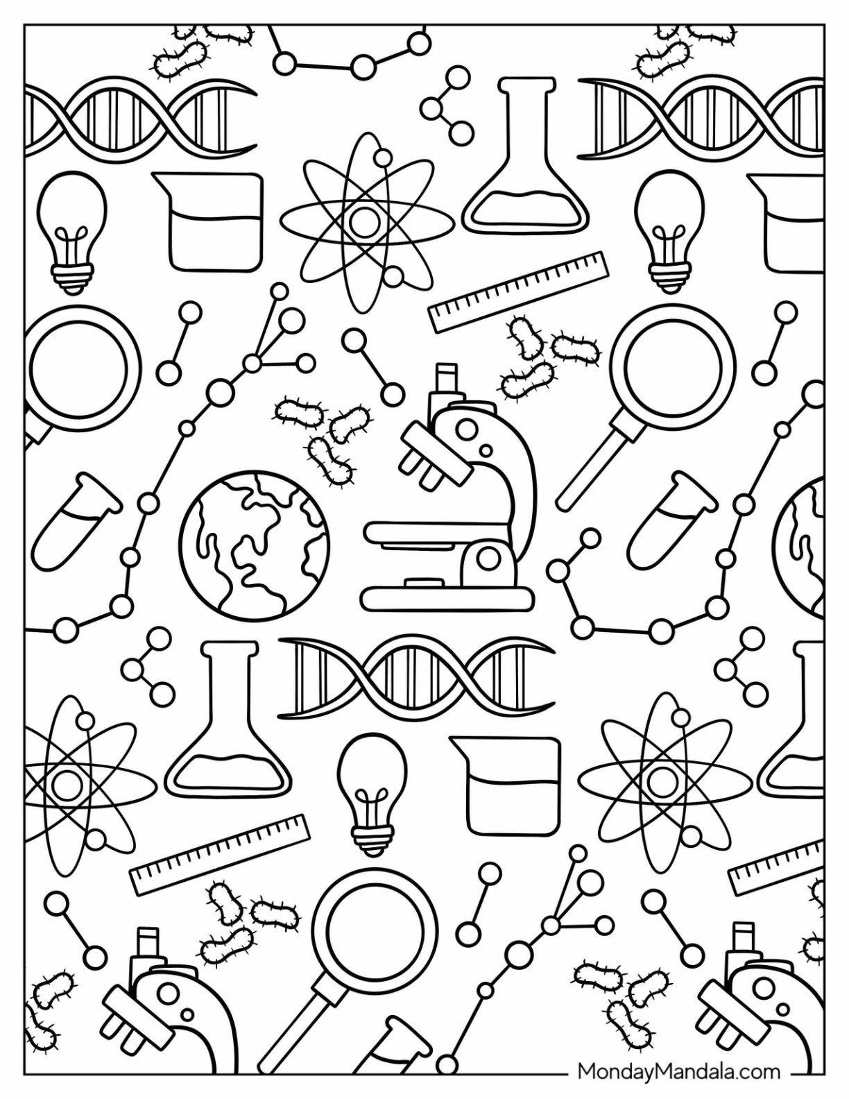 20 Science Coloring Pages Free PDF Printables