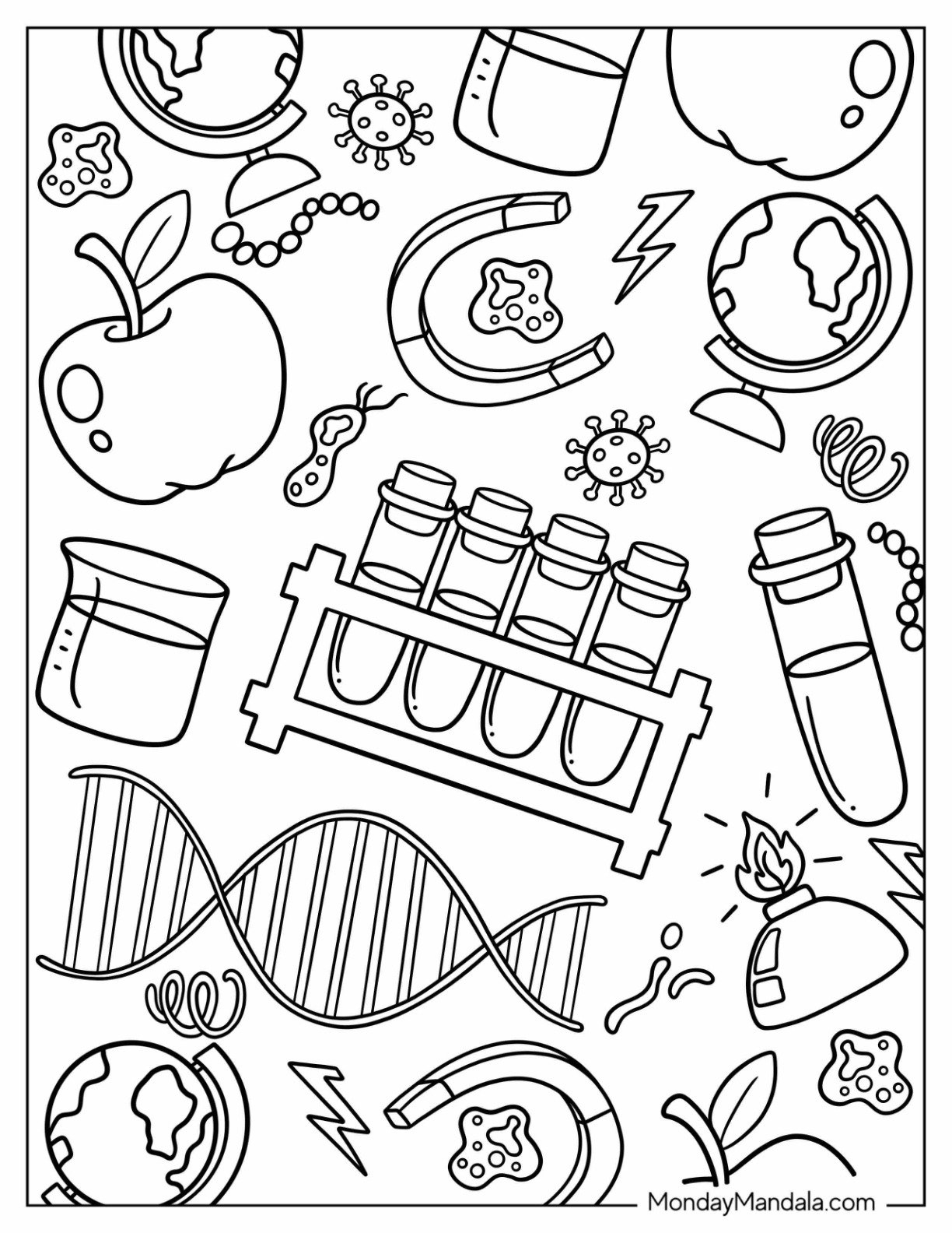 20 Science Coloring Pages Free PDF Printables
