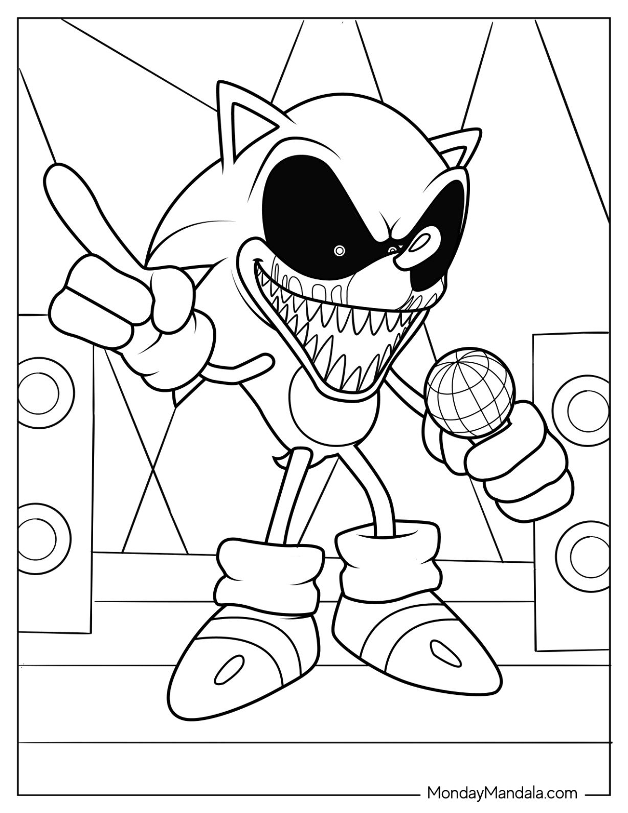 20 Sonic Exe Coloring Pages Free PDF Printables