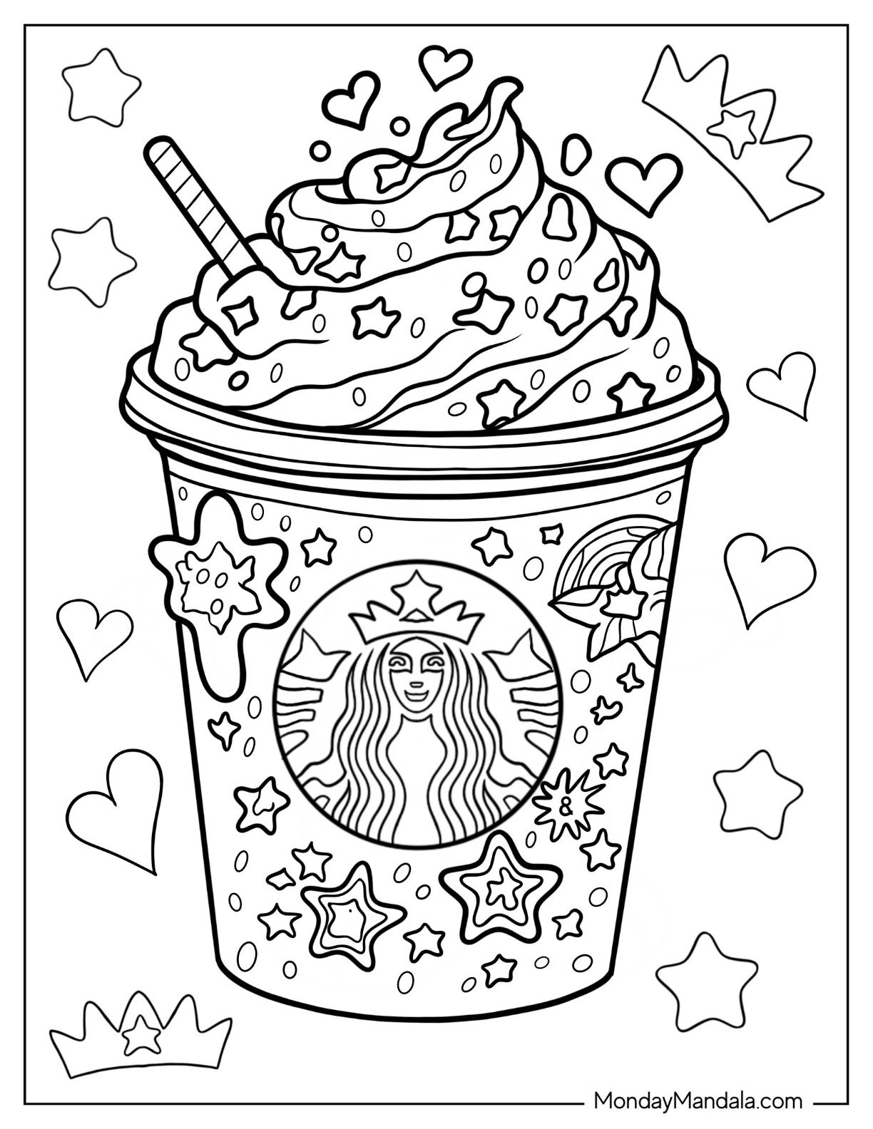 Coloring Pages Printable Starbuck Coffee