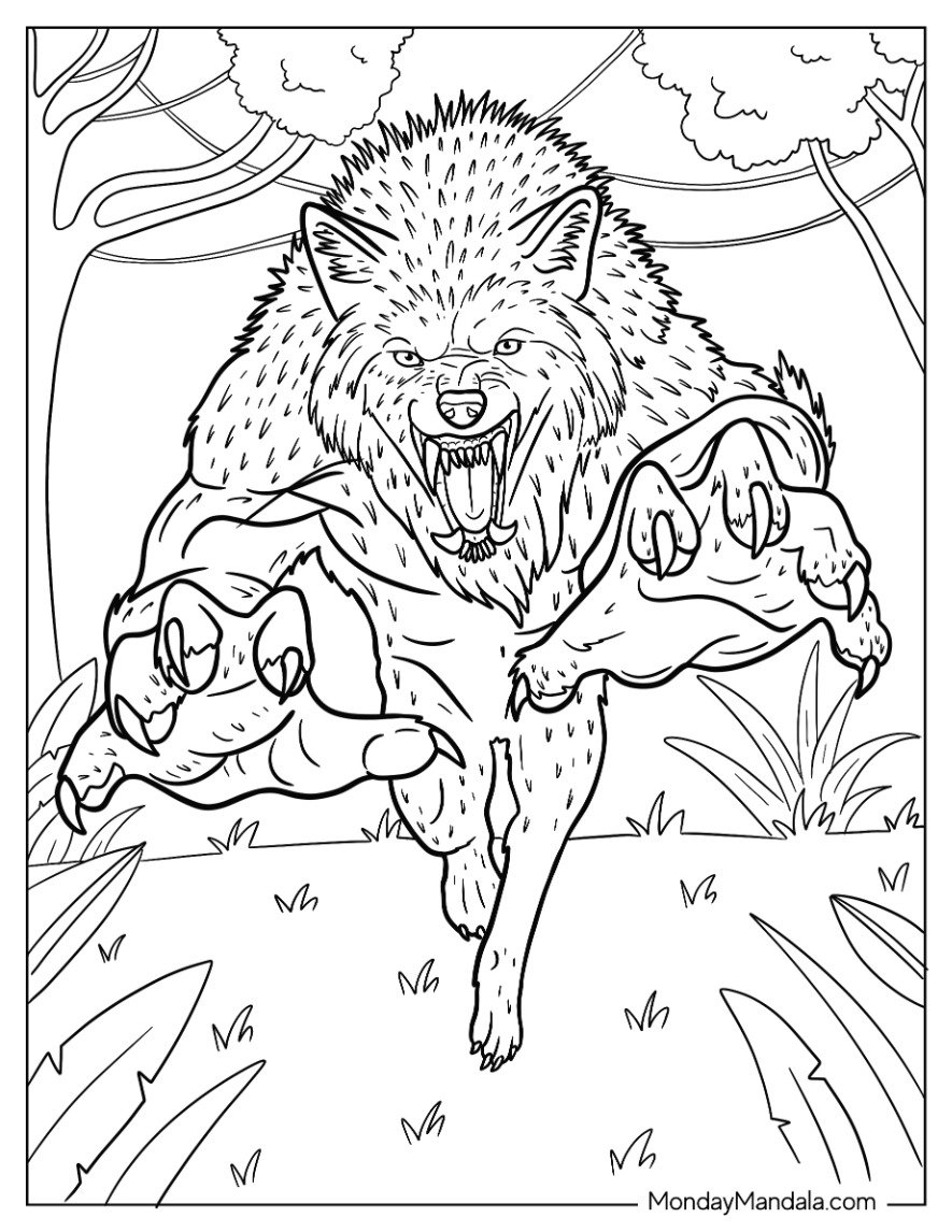 Werewolves Coloring Pages