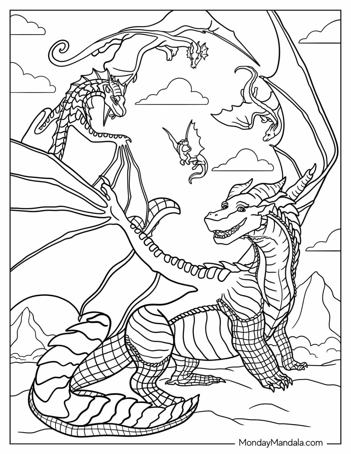 20 Wings Of Fire Coloring Pages Free PDF Printables