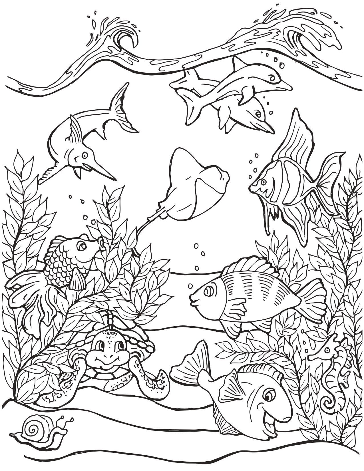 21 Coloring Pages Under The Sea Free Coloring Pages