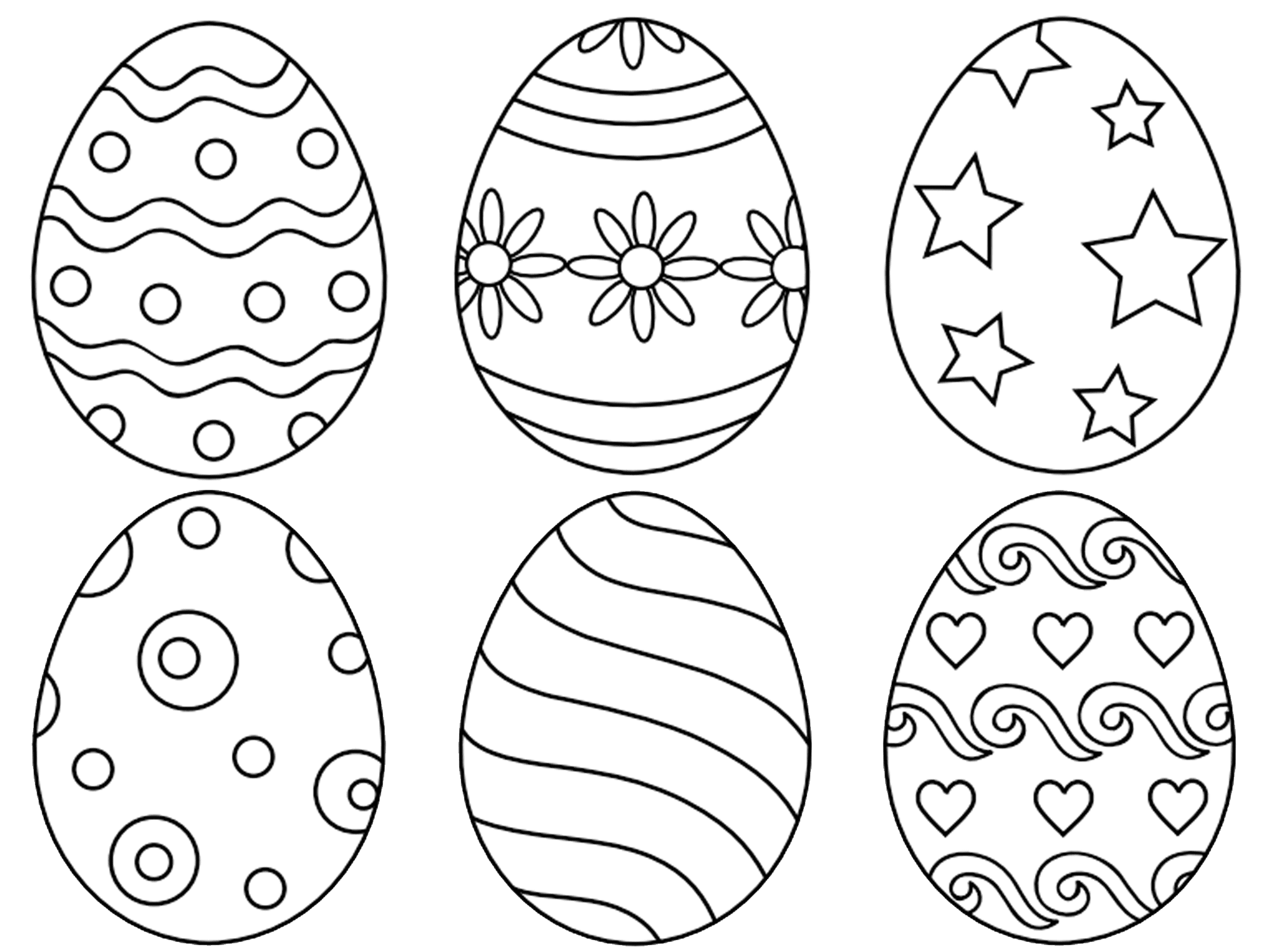 217 Free Printable Easter Egg Coloring Pages