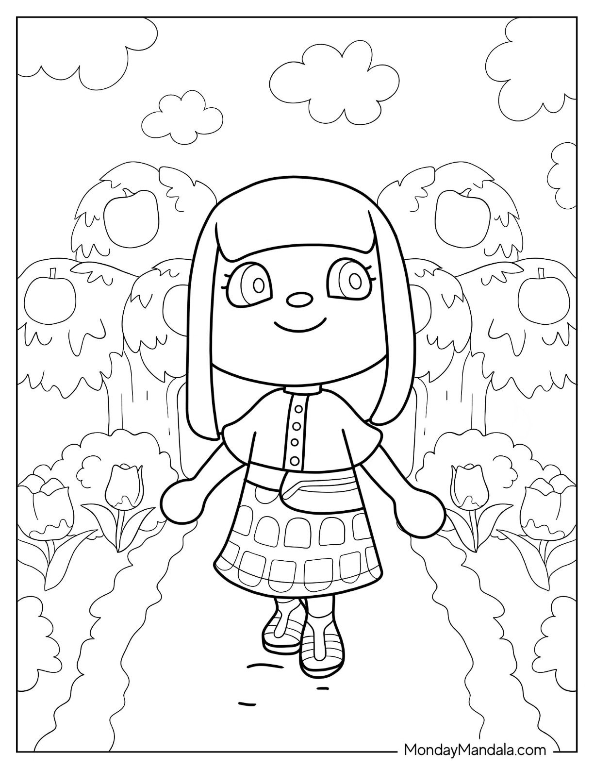 22 Animal Crossing Coloring Pages Free PDF Printables