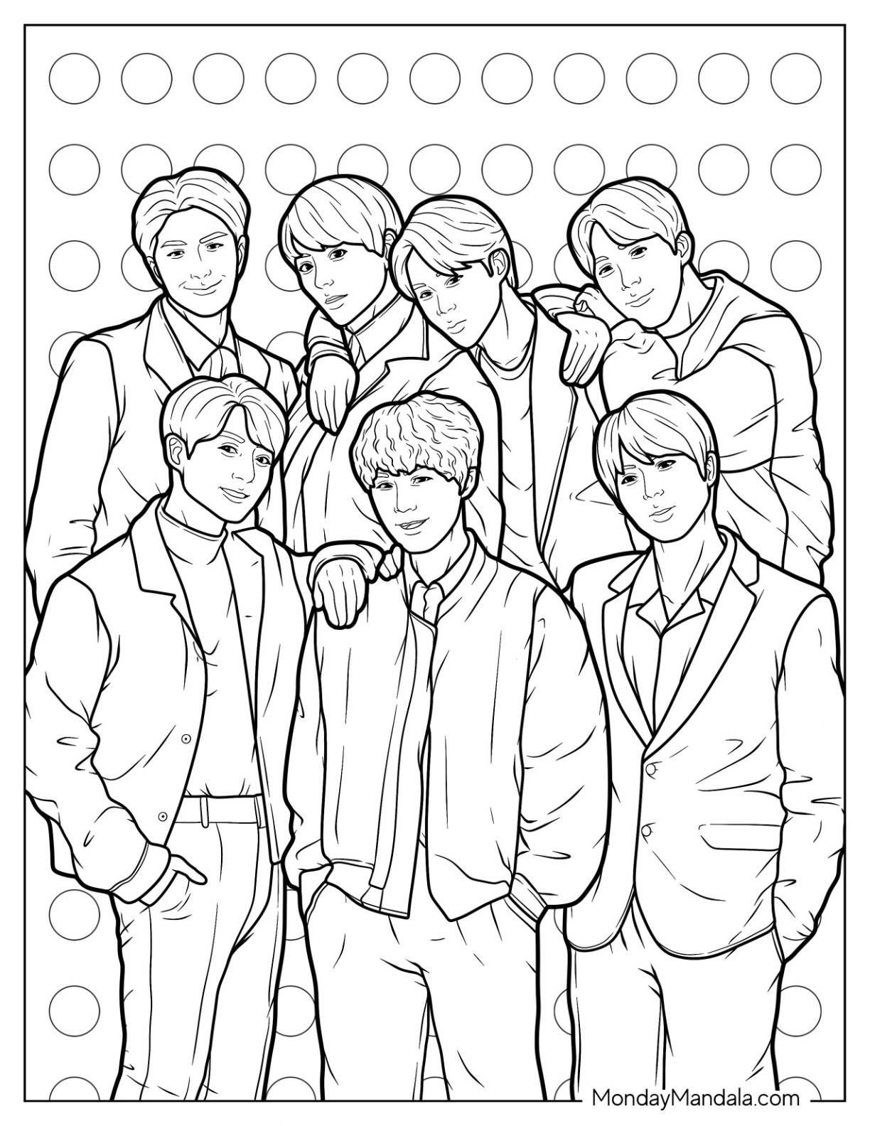22 BTS Coloring Pages Free PDF Printables