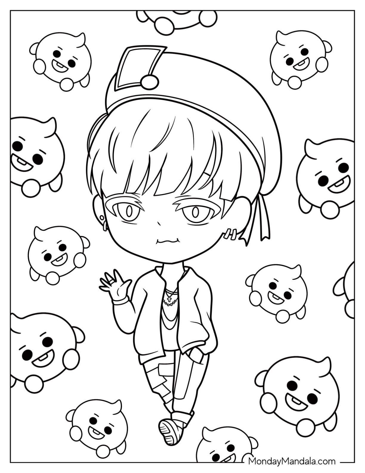 22 BTS Coloring Pages Free PDF Printables