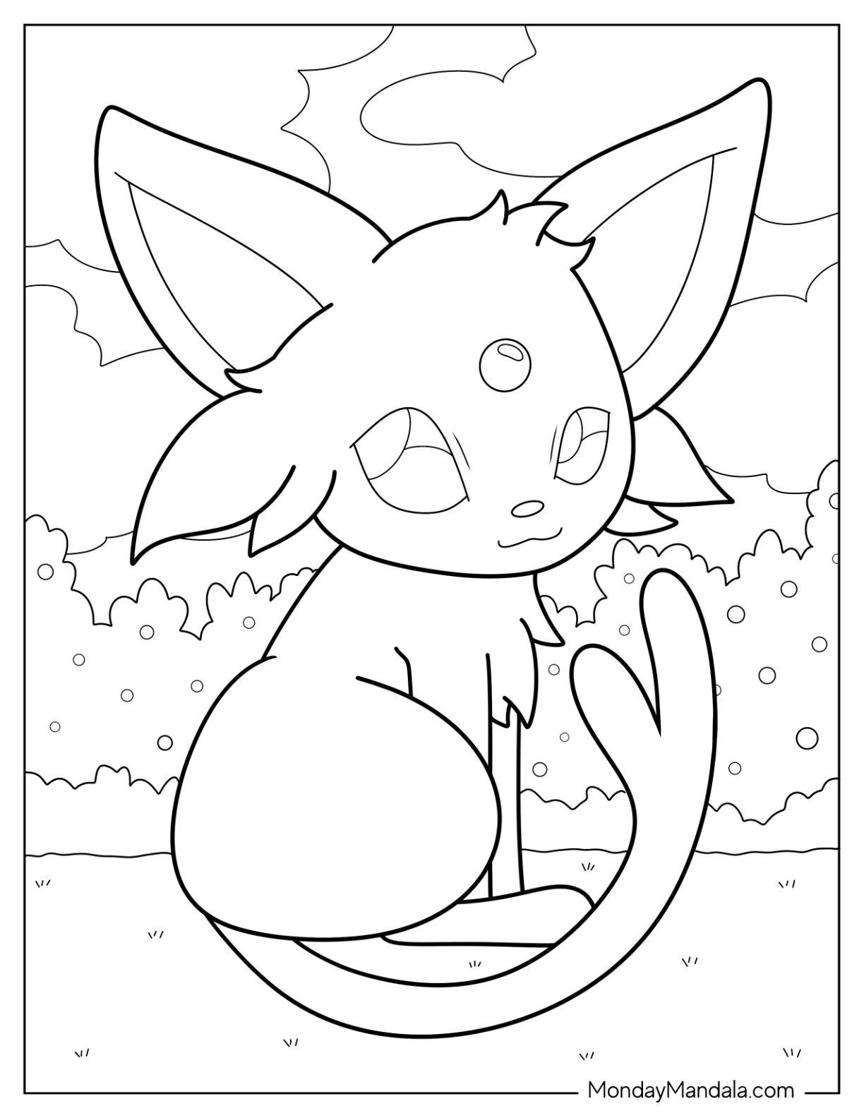22 Espeon Coloring Pages Free PDF Printables