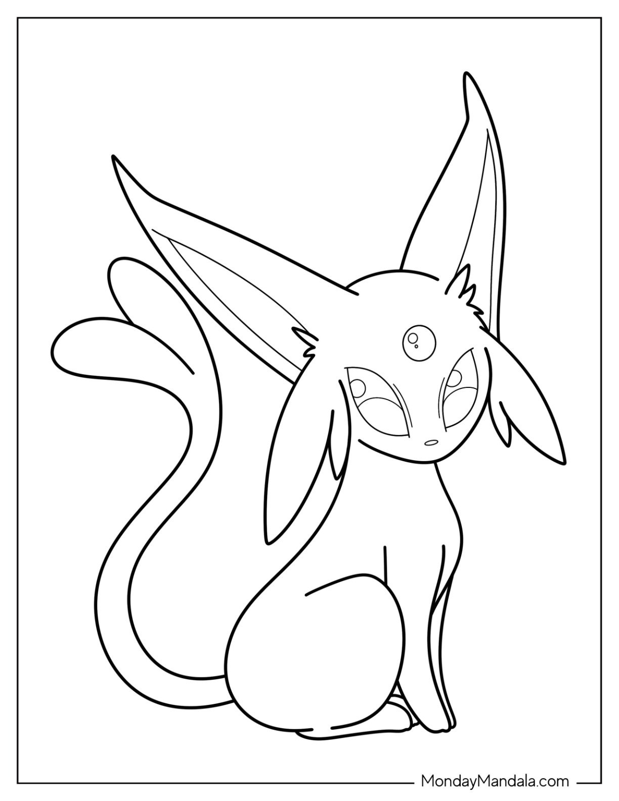 22 Espeon Coloring Pages Free PDF Printables