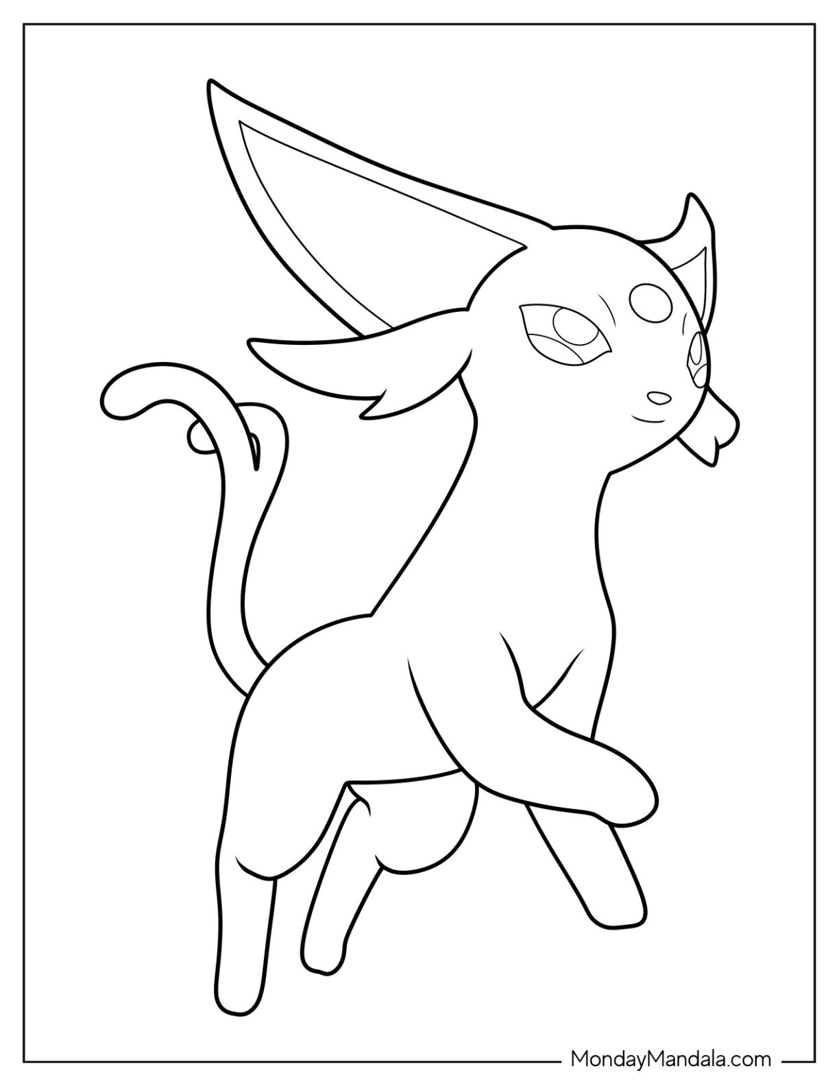 Espeon Coloring Page