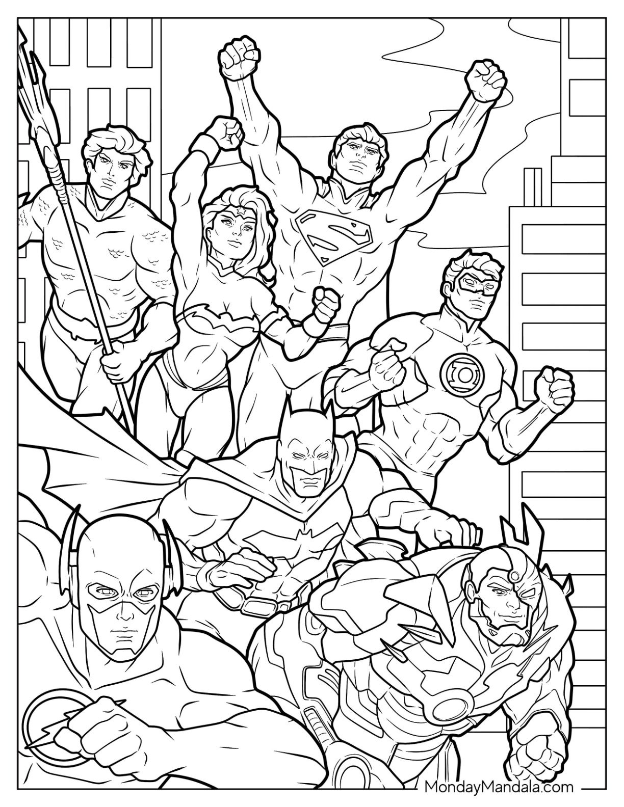 22 Justice League Coloring Pages Free PDF Printables