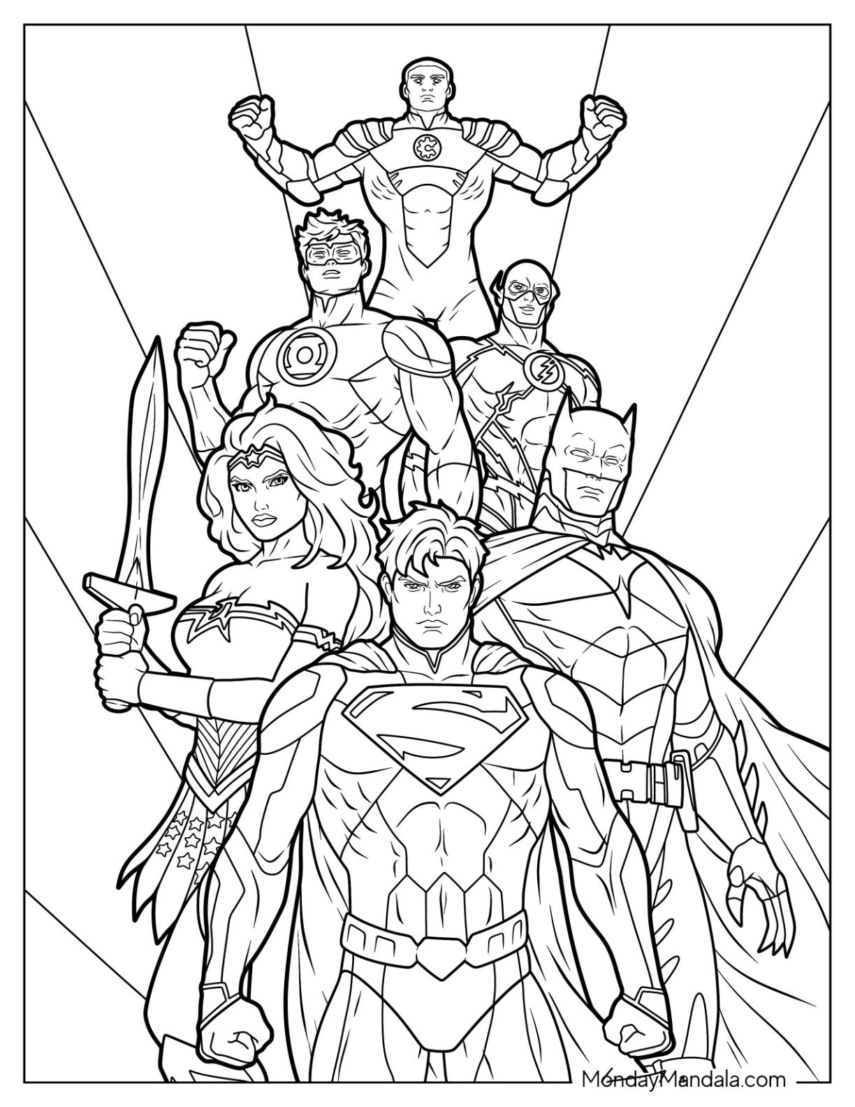 22 Justice League Coloring Pages Free PDF Printables