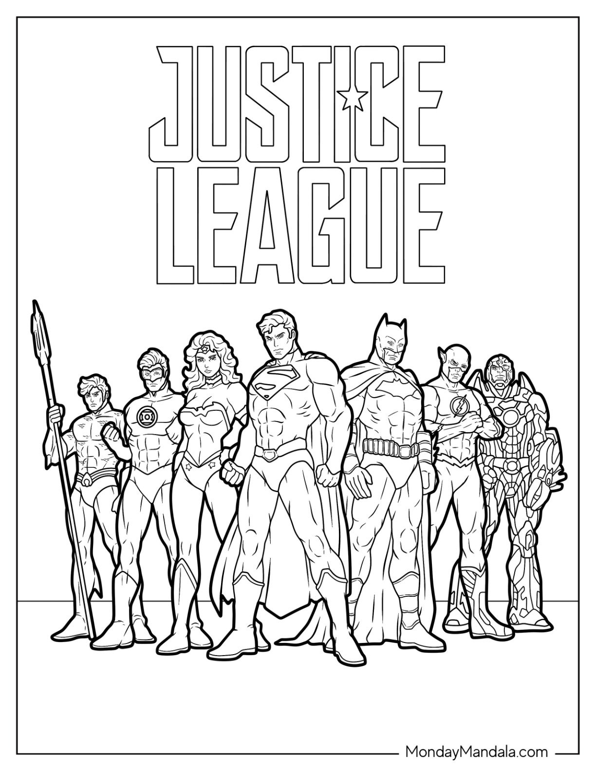 22 Justice League Coloring Pages Free PDF Printables
