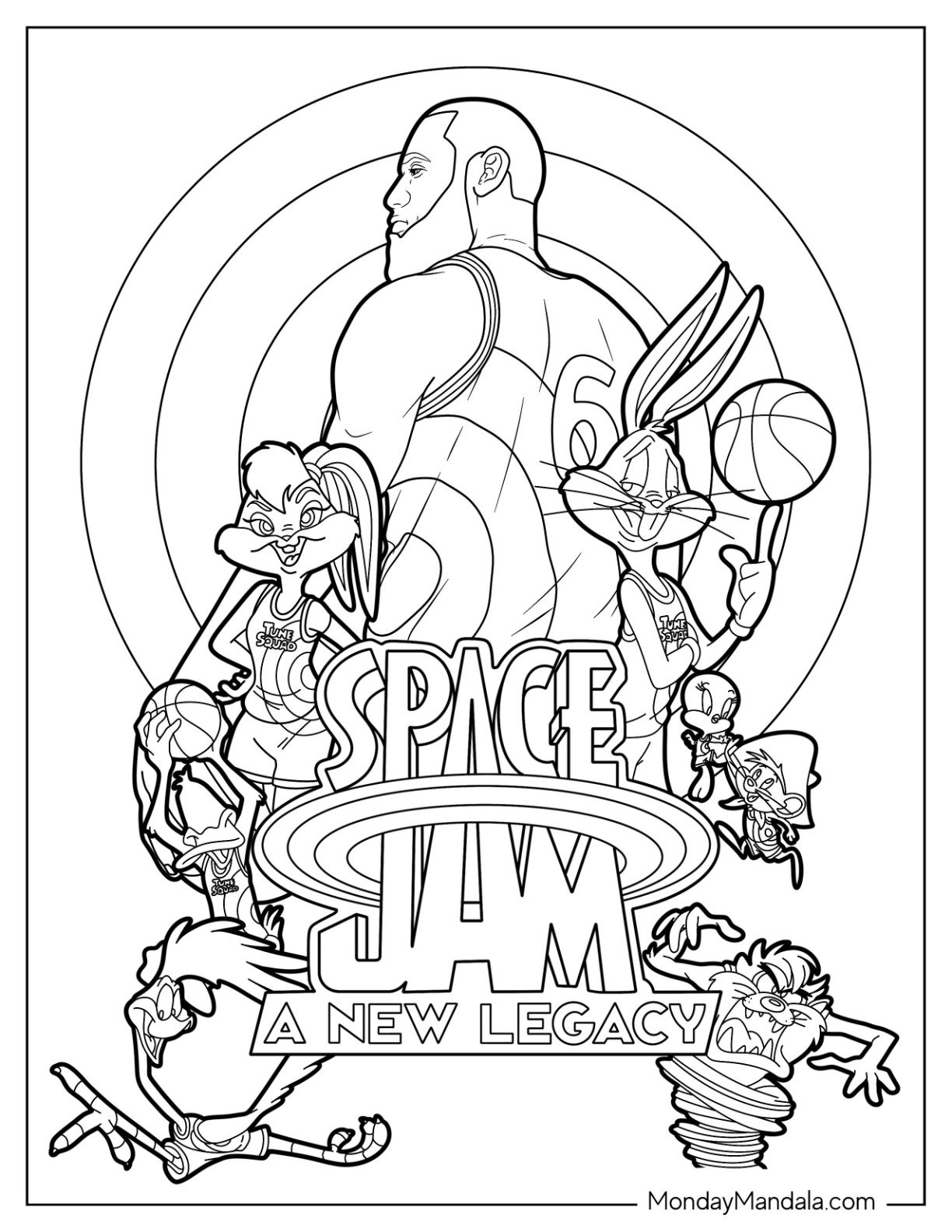 22 Space Jam Coloring Pages Free PDF Printables