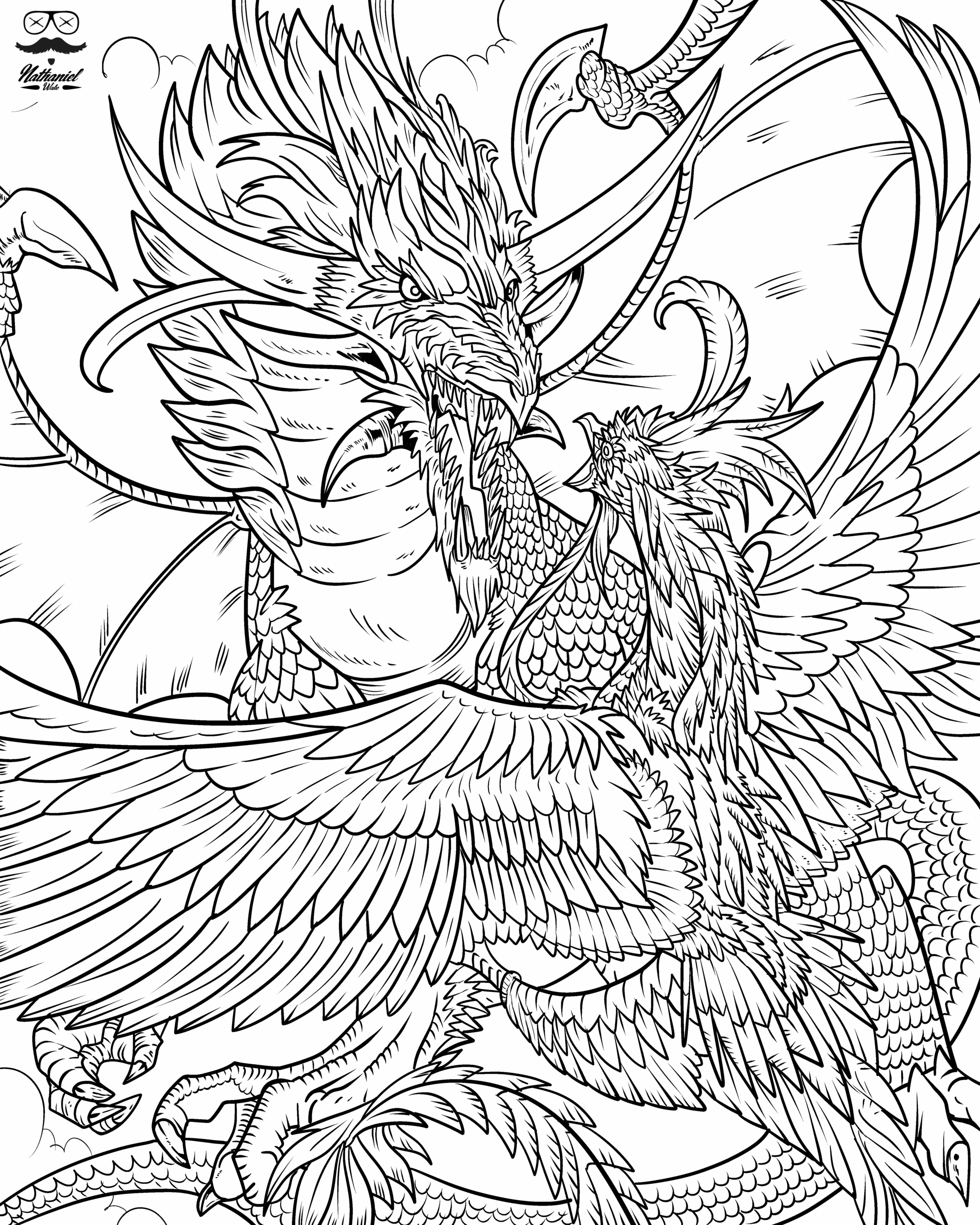 23 Best Dragon Coloring Books For Adults Home Family Style And Art Ideas