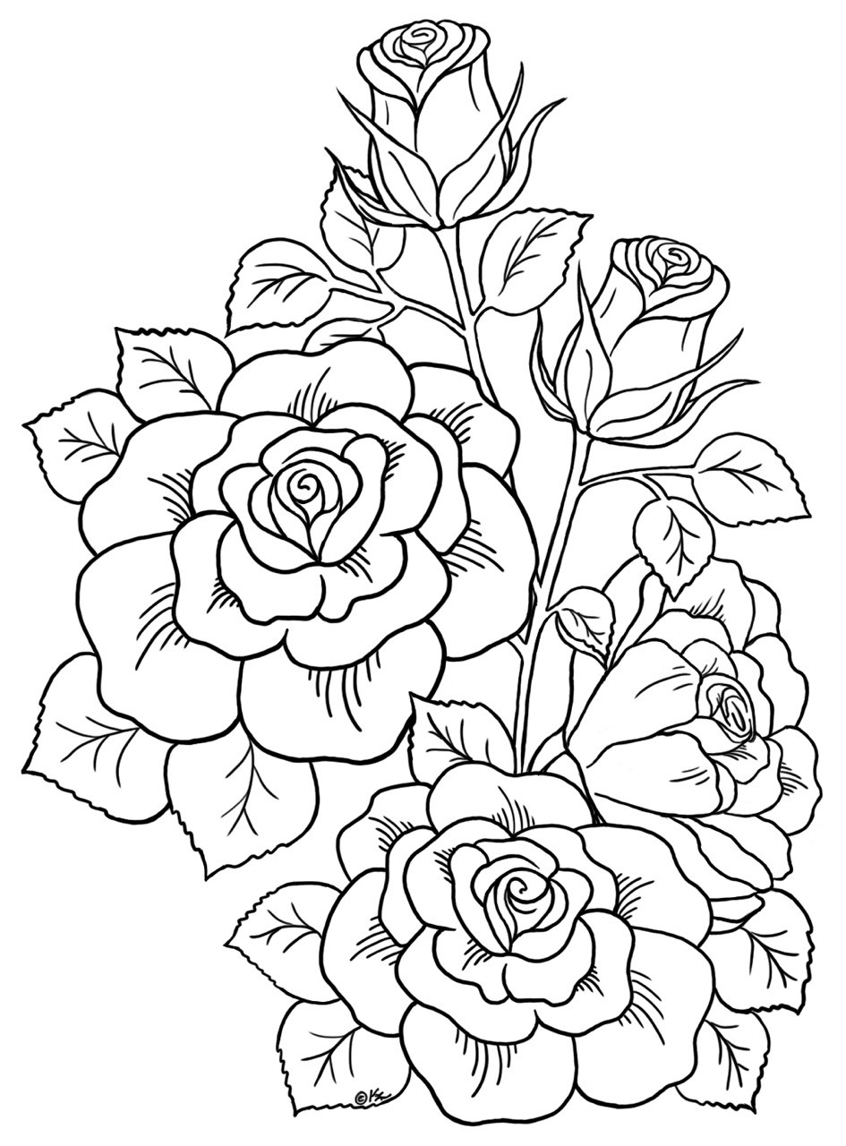 23 Best Roses Coloring Pages For Adults Home Family Style And Art Ideas
