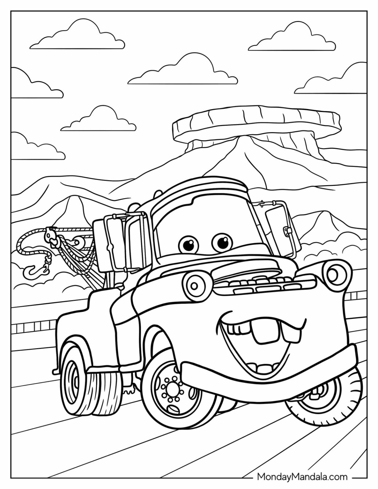 Cars Movie Coloring Pages