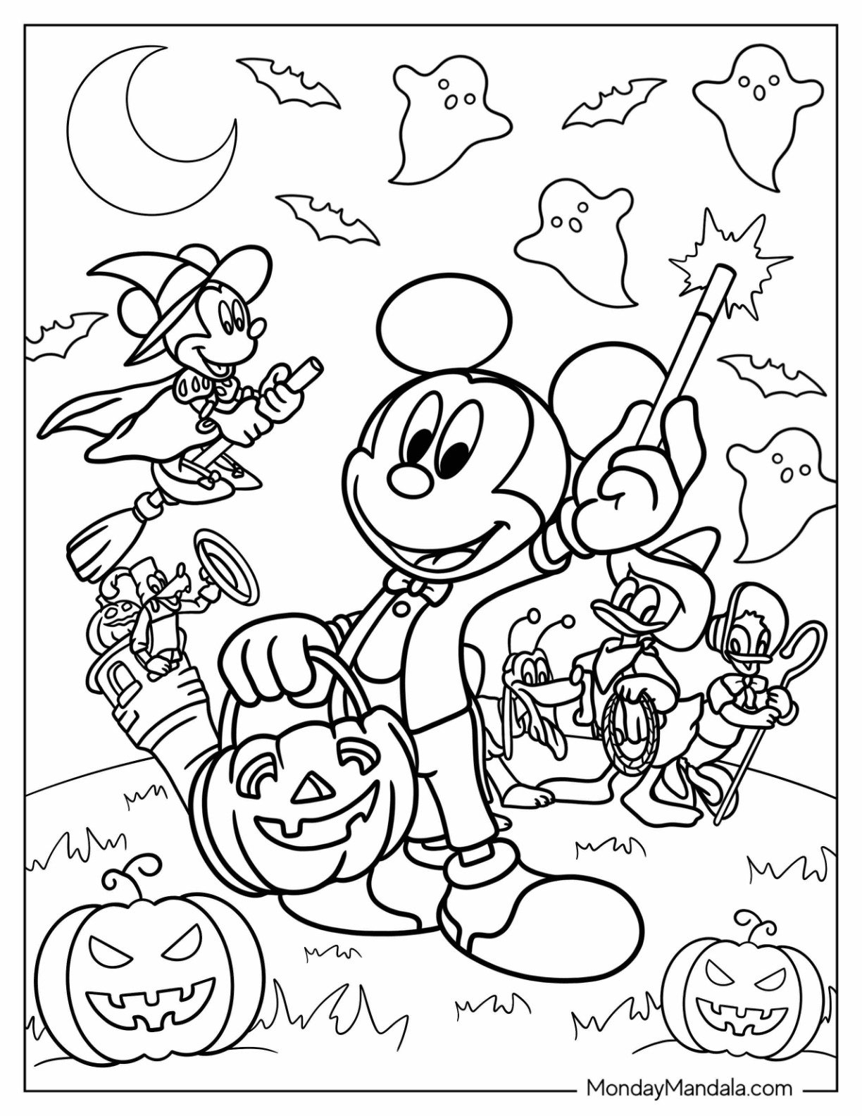 Disney Halloween Coloring Pages