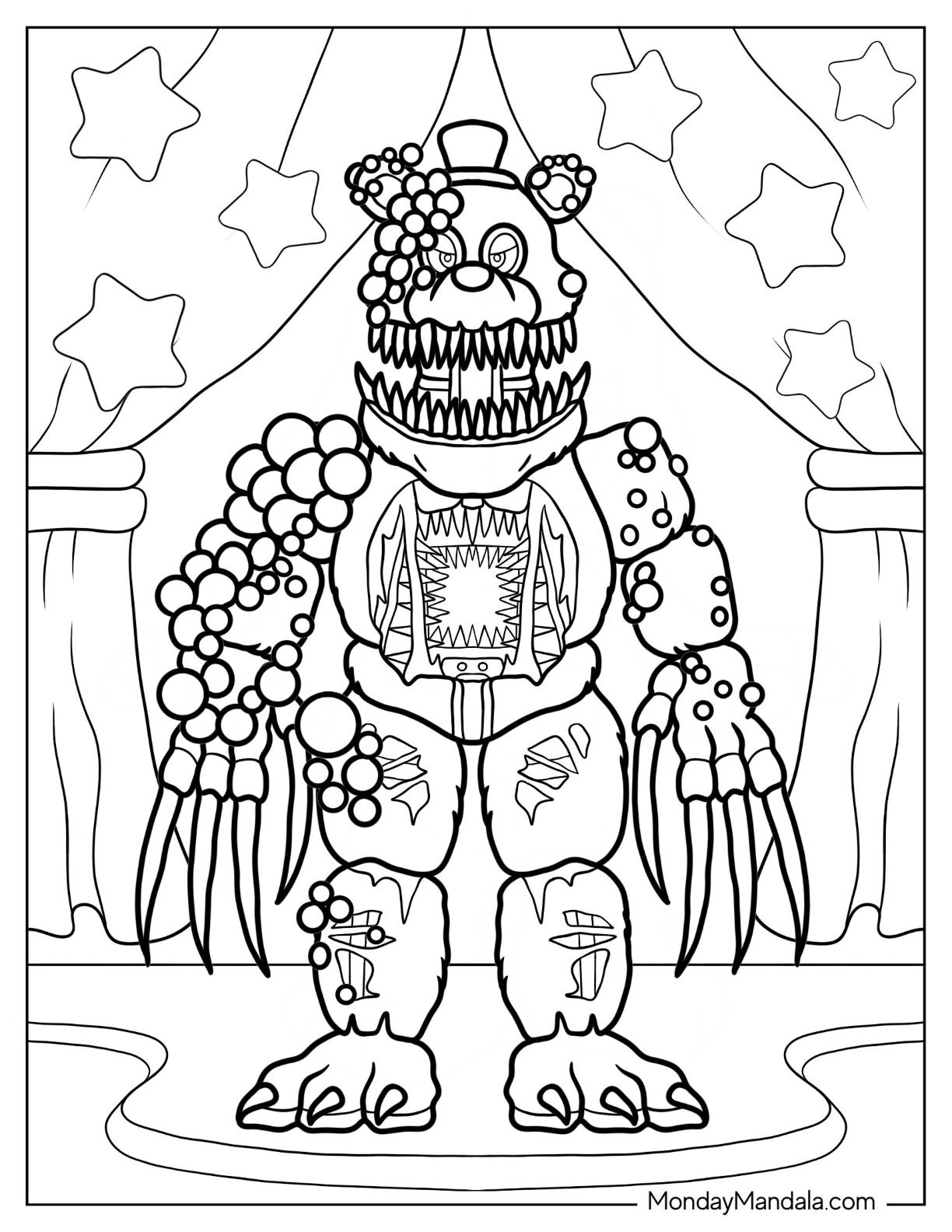 24 Five Nights At Freddie S Coloring Pages Free Pdf Printables Artofit