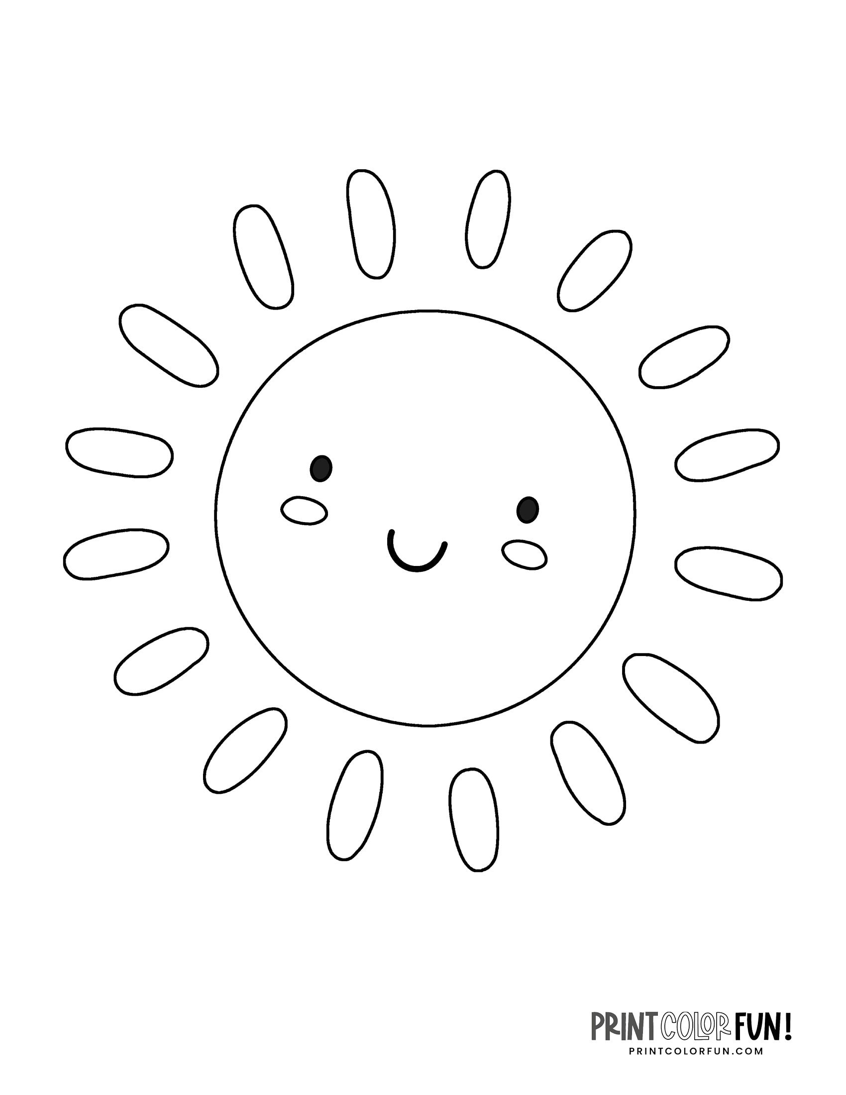 24 Fun Sun Coloring Pages Print Color Fun