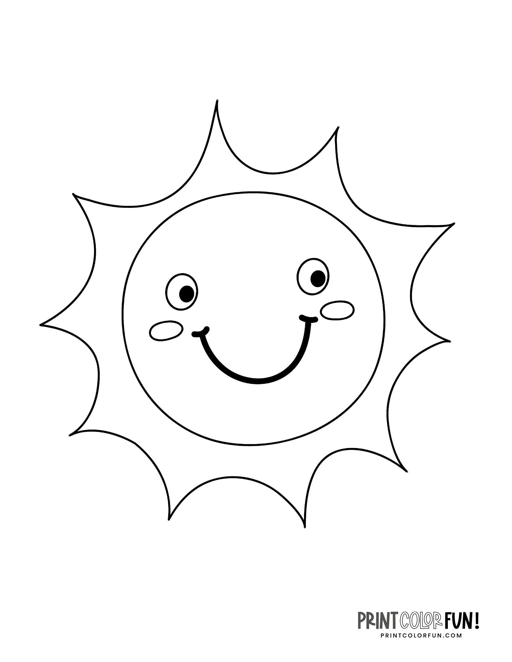 Sun Coloring Pages