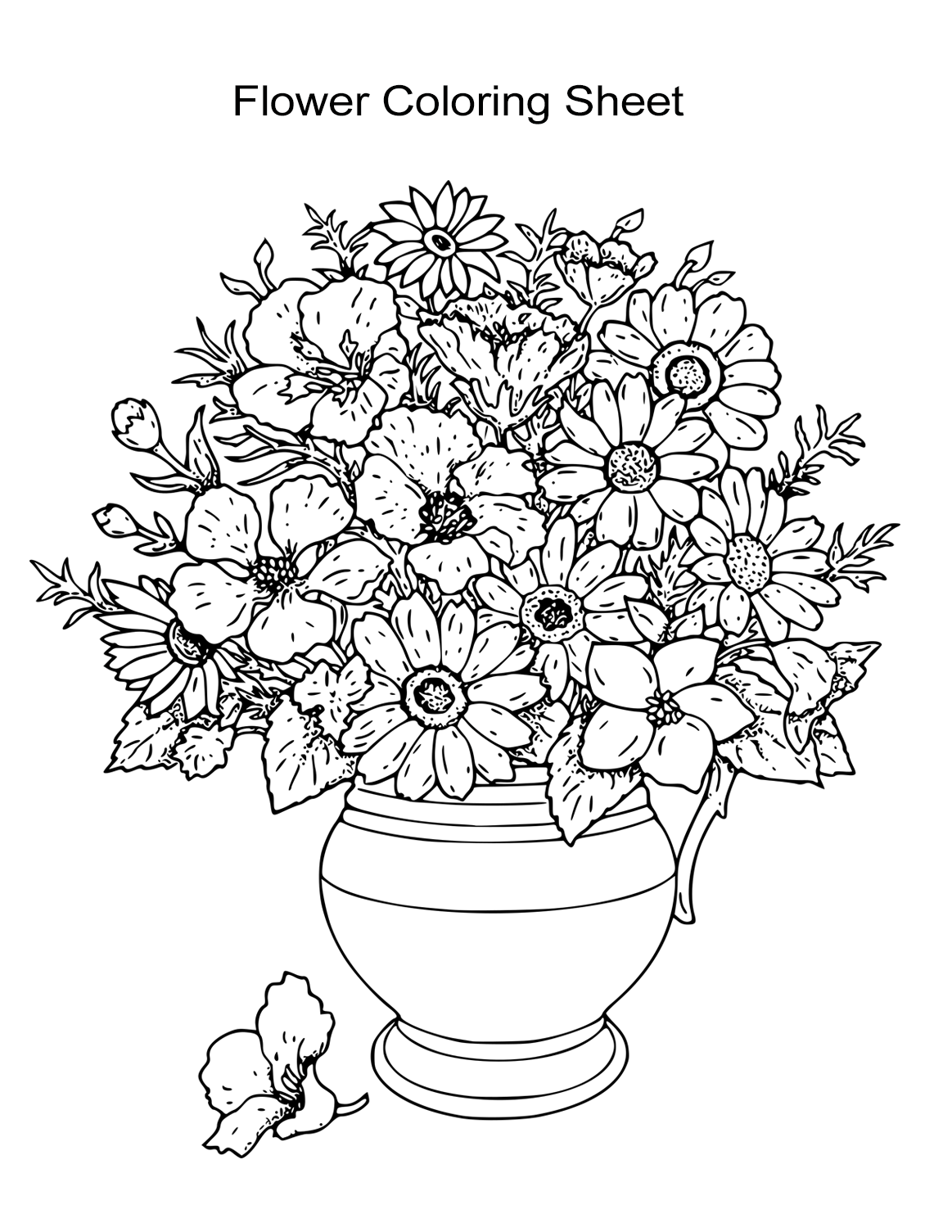 Coloring Pages For Girls Flowers