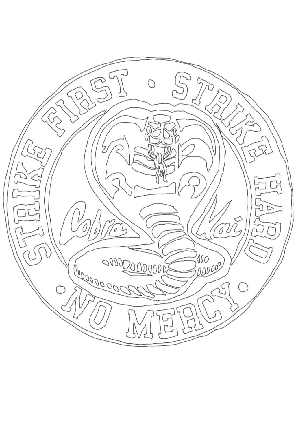 Cobra Kai Coloring Pages