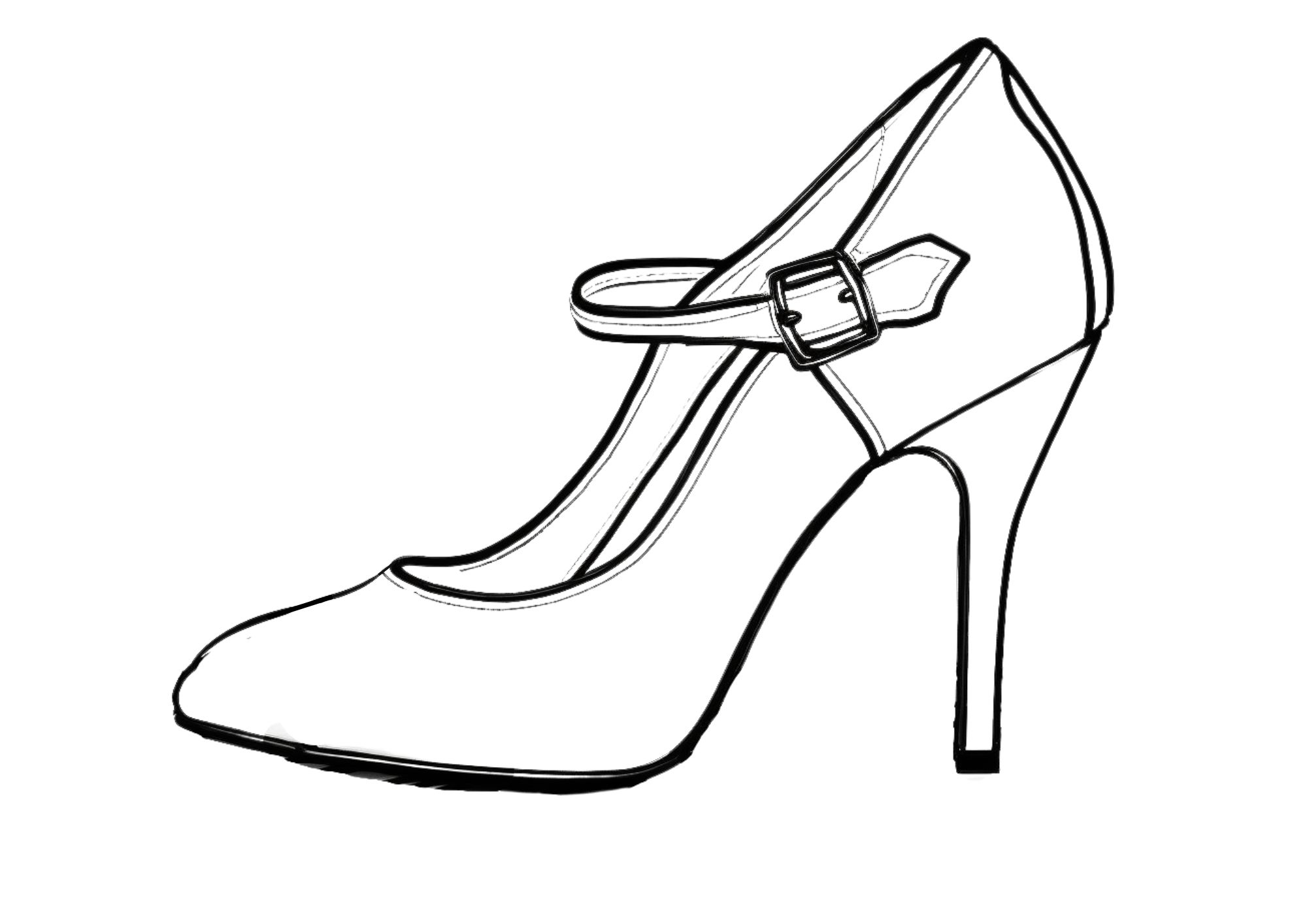 Printable Shoe Coloring Pages
