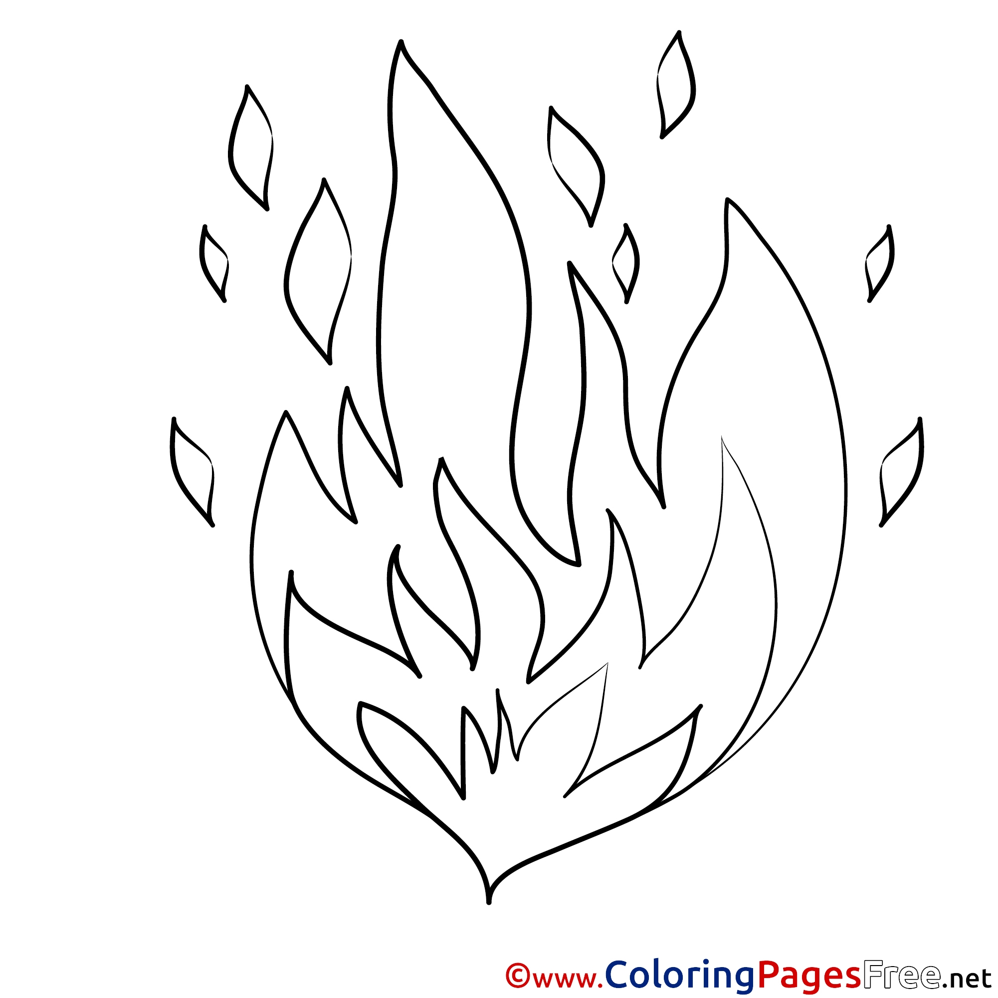Fire Coloring Pages