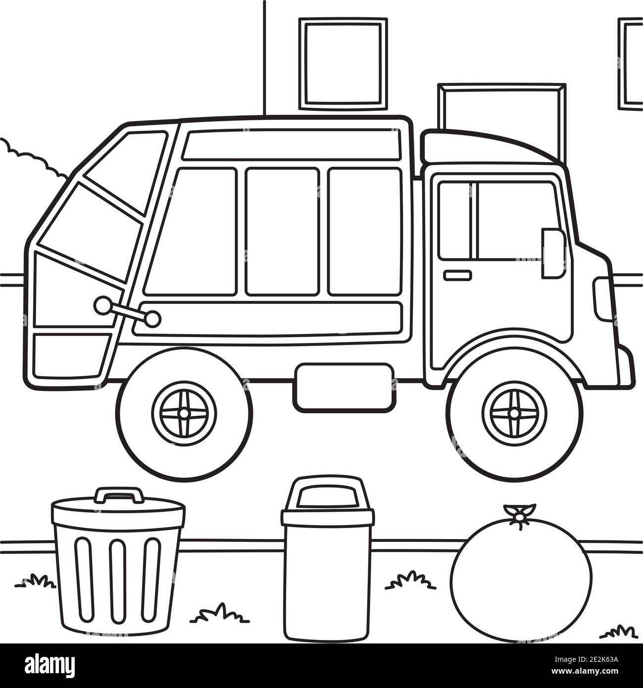 Garbage Truck Coloring Pages