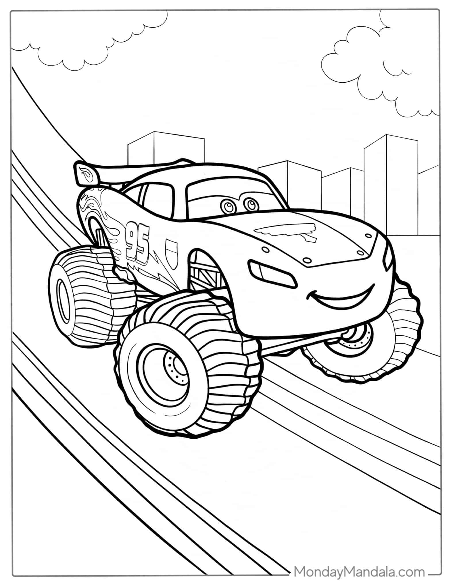 Lightning Mcqueen Coloring Page