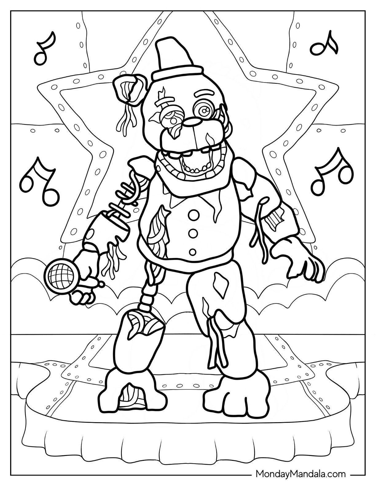 28 Five Nights At Freddie S Coloring Pages Free PDF Printables