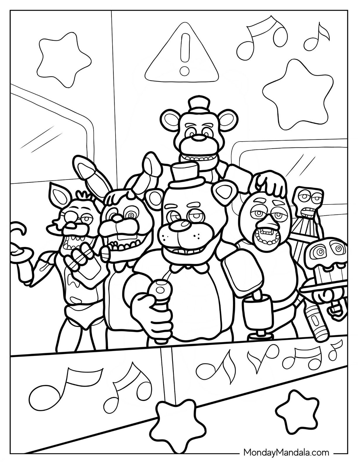 28 Five Nights At Freddie S Coloring Pages Free PDF Printables