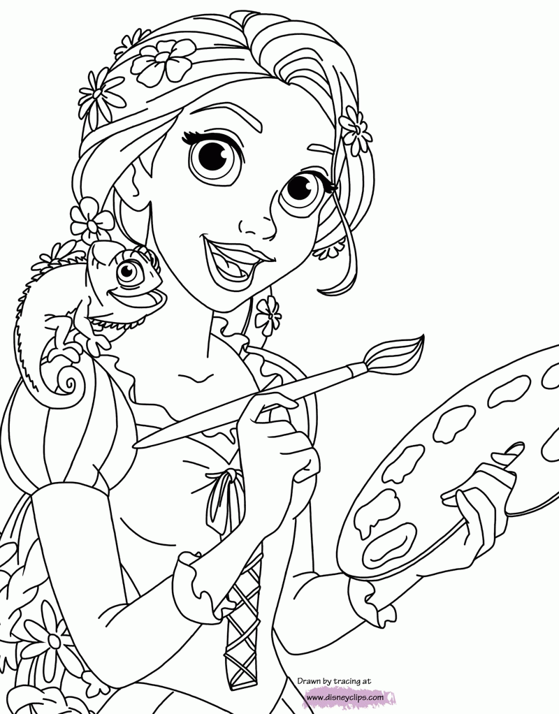 28 Printable Tangled Coloring Pages Disneyclips