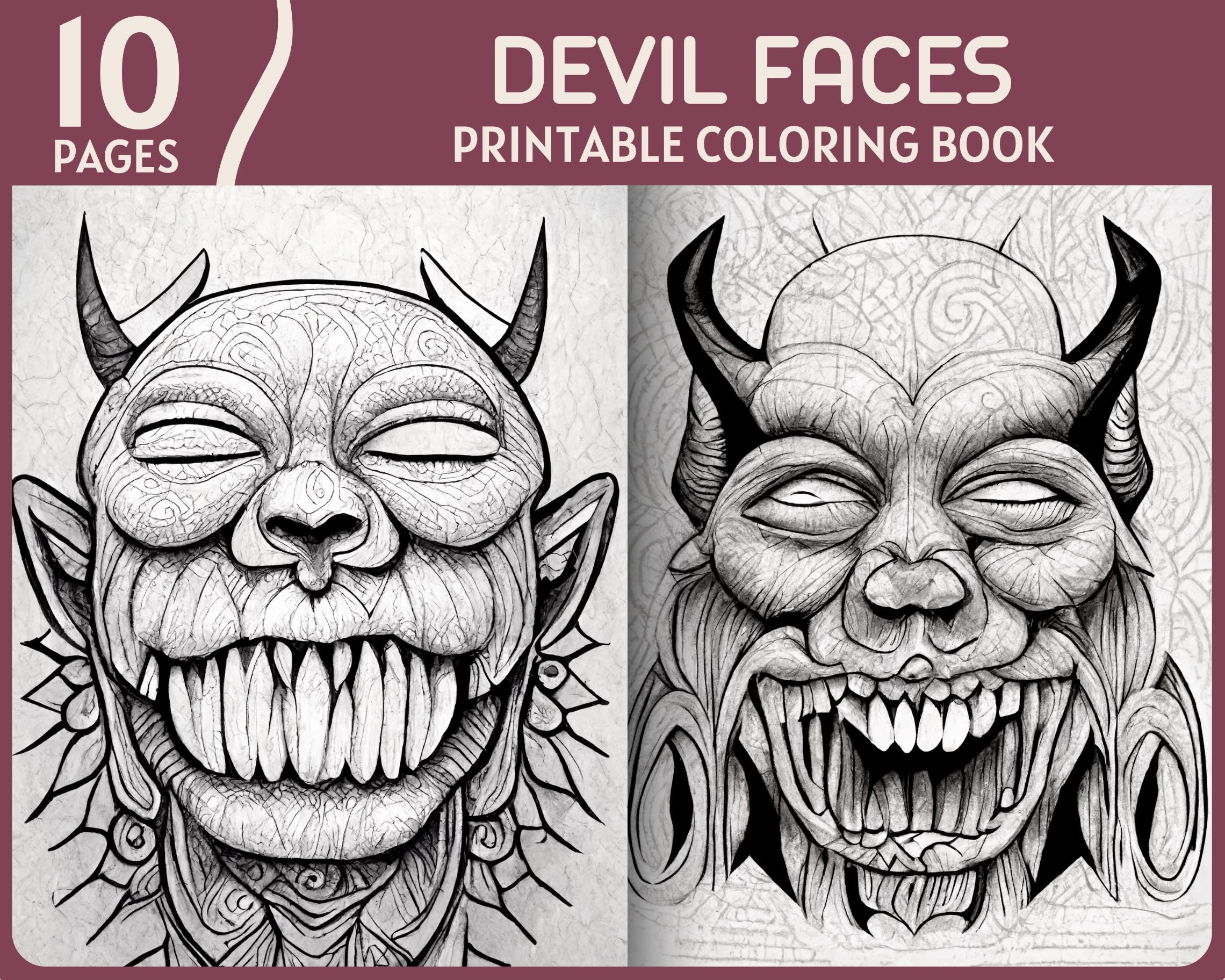 28 Realistic Demon Coloring Pages NendiNanda